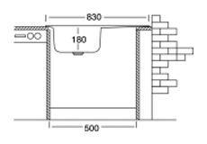 TEK GÖZLÜ DAMLALIKLI EC-153 DEKORLU 48X83 KROMEVYE