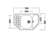 KROMEVYE EC-162 KÖŞE EVYE 49X78