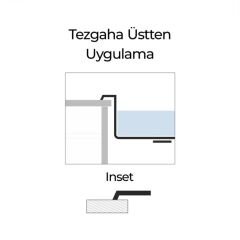 BİR BUÇUK GÖZ EVYE EC-168 DEKORLU KROMEVYE 50X100