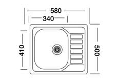 TEK GÖZLÜ DAMLALIKLI 50X58 EC-196 KROMEVYE