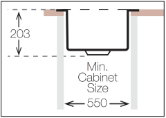 ColourX 500 Bronz Polisajlı Tezgah Altı