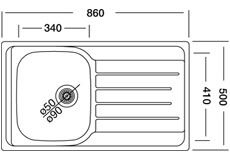 TEK GÖZLÜ DAMLALIKLI 50X86 EC-320 KROMEVYE