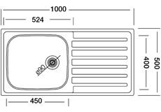 TEK GÖZLÜ DAMLALIKLI XL 50X100 EC-330 DEKORLU