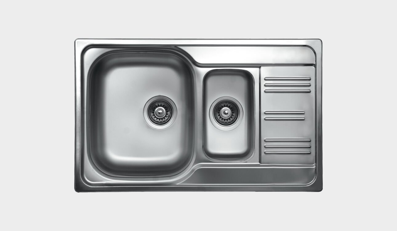 BİR BUÇUK GÖZLÜ EVYE EX-306 KROMEVYE