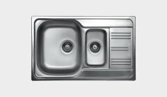 BİR BUÇUK GÖZLÜ EVYE EX-306 DEKORLU KROMEVYE