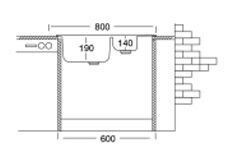 BİR BUÇUK GÖZLÜ EVYE EX-306 DEKORLU KROMEVYE